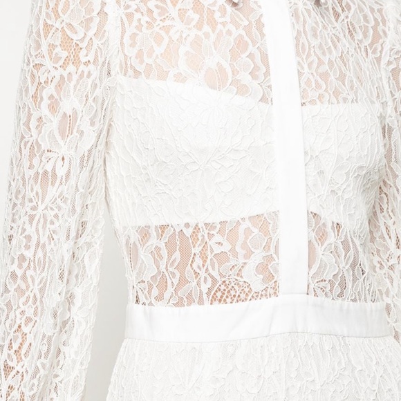 Alice + Olivia White Lace Dress - Picture 2 of 7